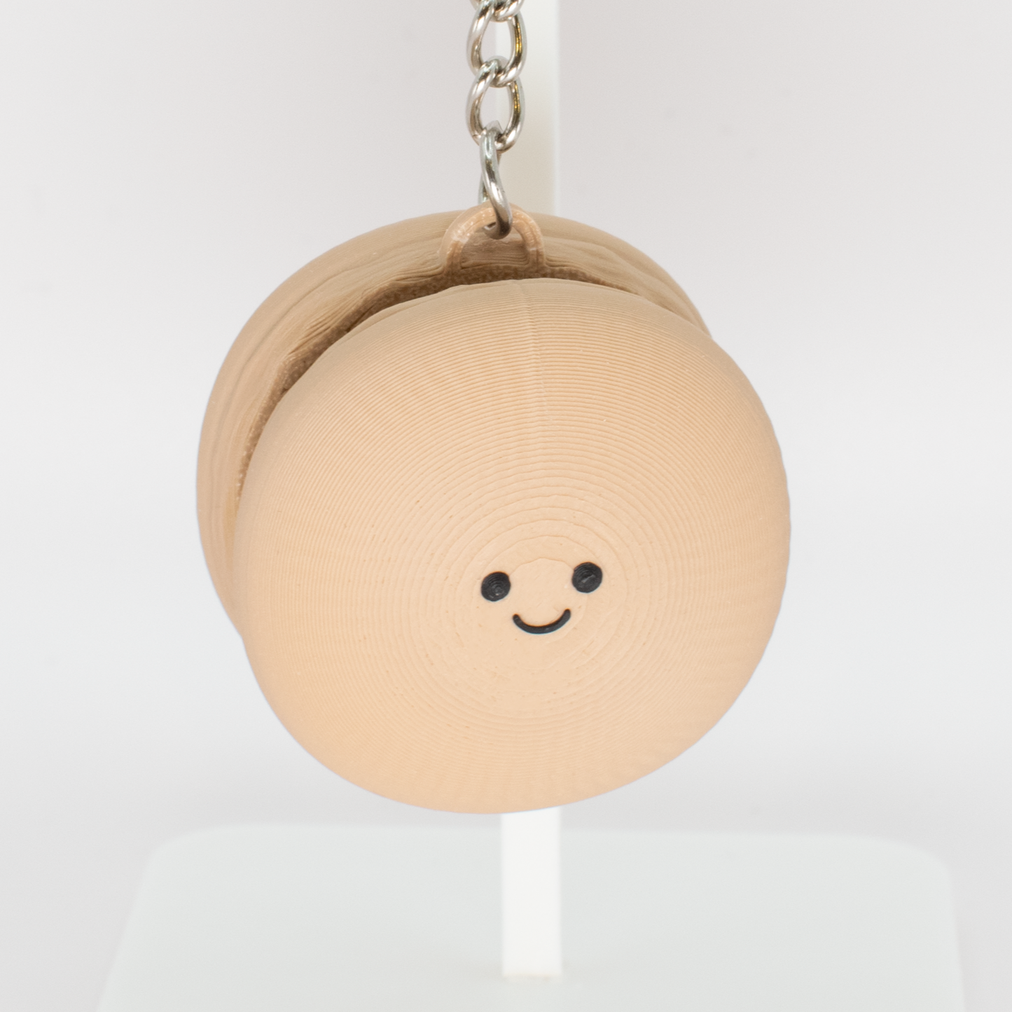 Smiley Clicky Macaron Keychain