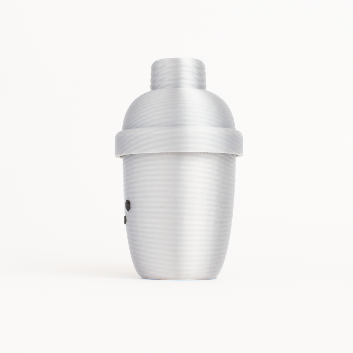 Miniature cobbler cocktail shaker fidget toy inspired by classic bar tools