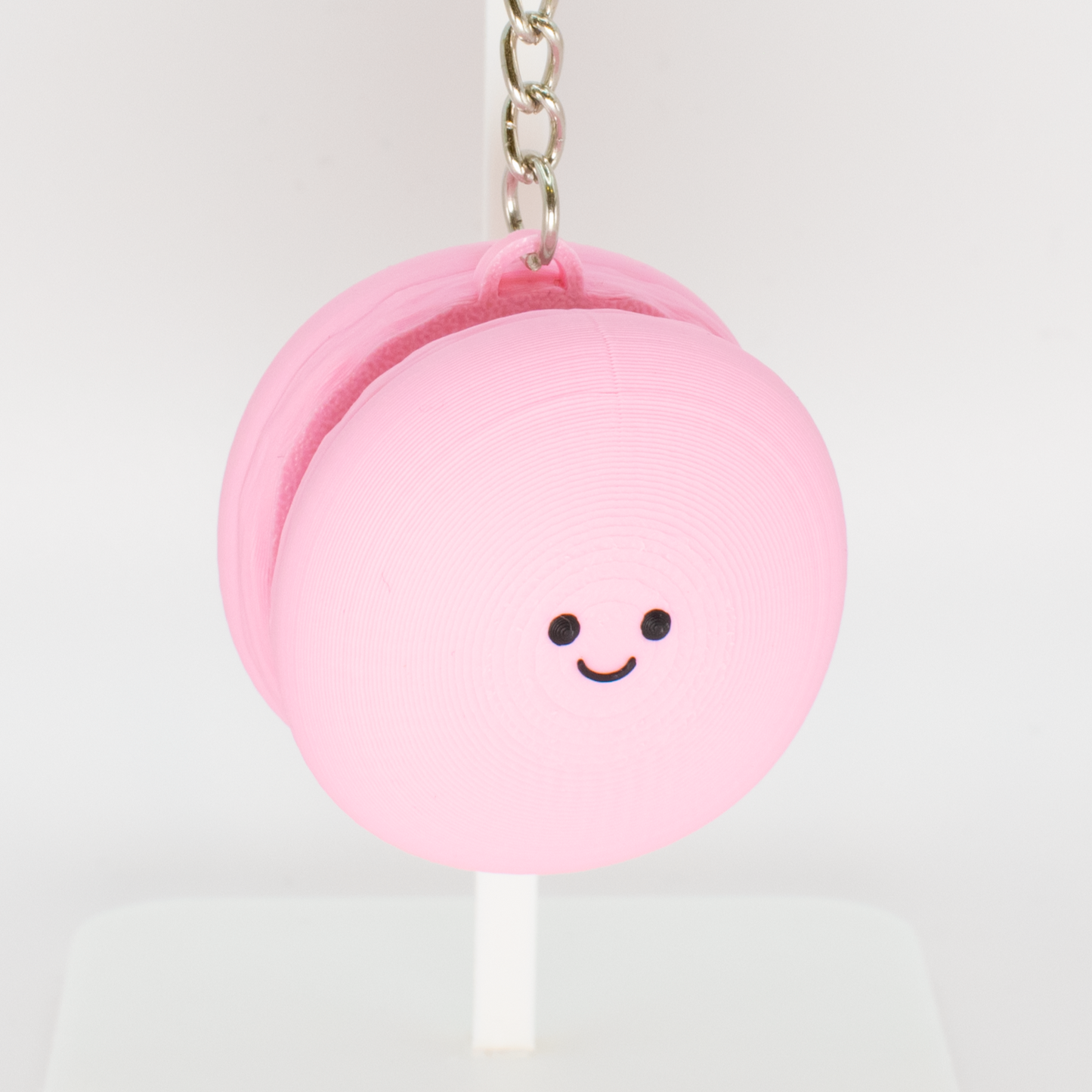 Smiley Macaron Fidget Clicker Keychain