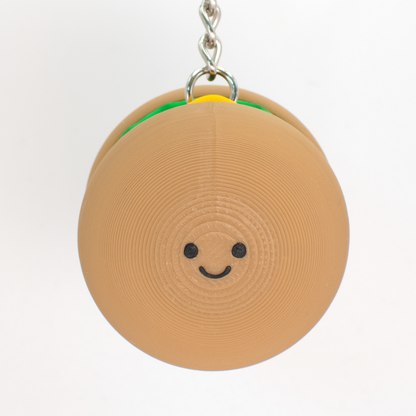 Juicy Clicky Burger Keychain