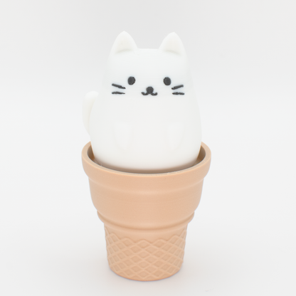 Clicky Kitty Ice Cream Desk Buddy x M.E.S.A