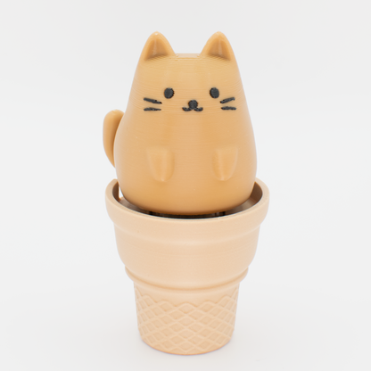 Clicky Kitty Ice Cream Desk Buddy x M.E.S.A