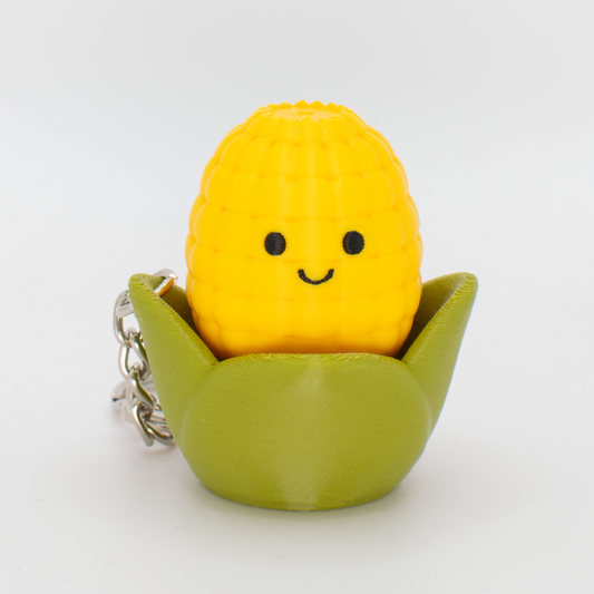 Happy Clicky Corn Keychain