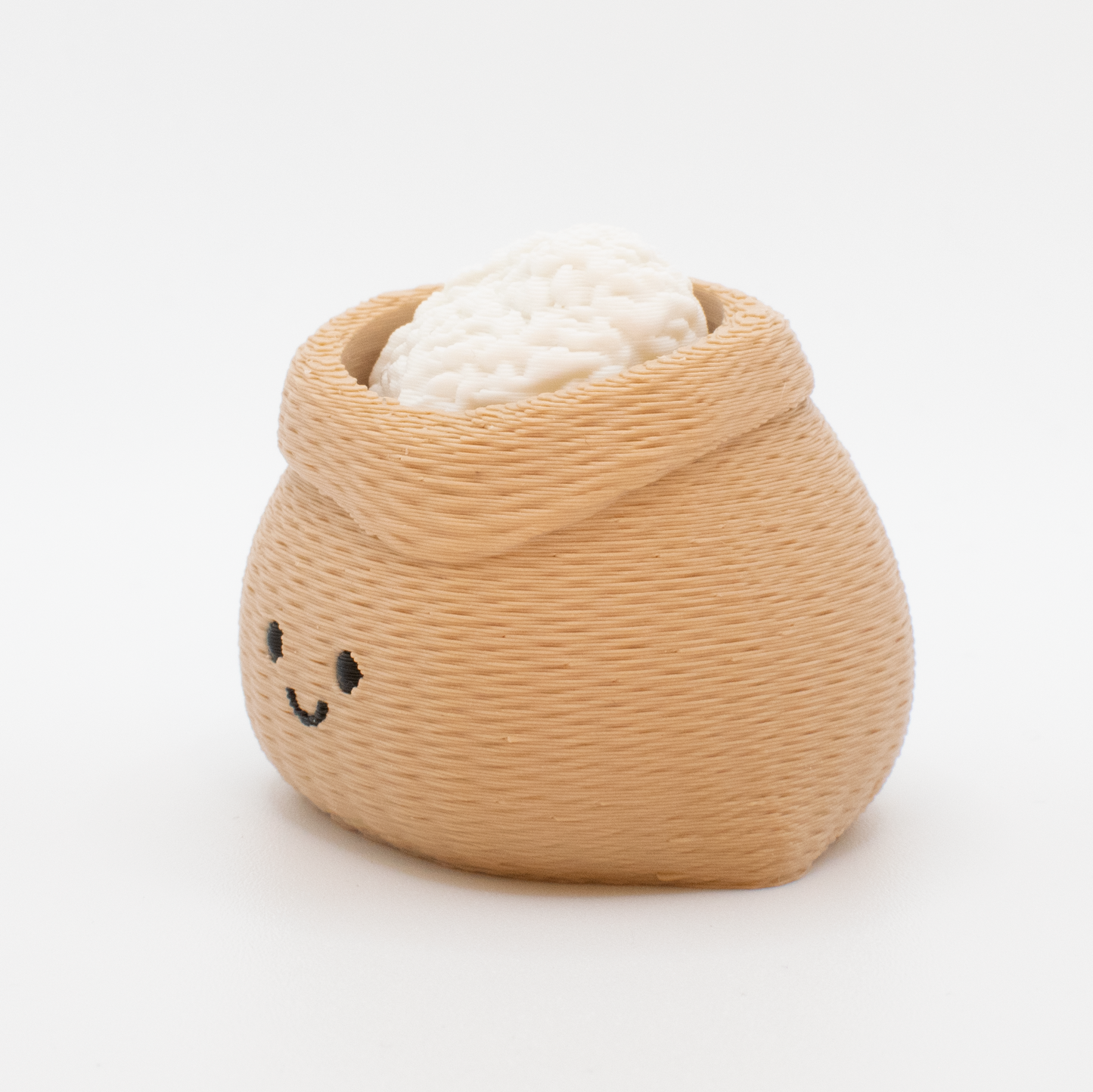 Chubby Coffee Bean & Rice Sacks - Fidget Clicker Keychain