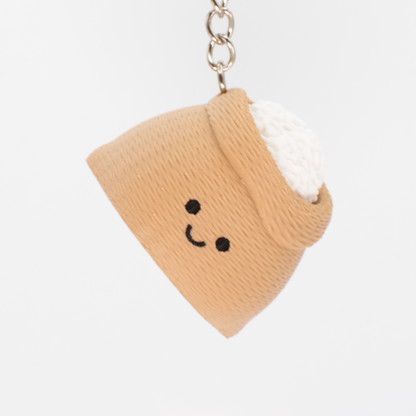 Chubby Coffee Bean & Rice Sacks - Fidget Clicker Keychain