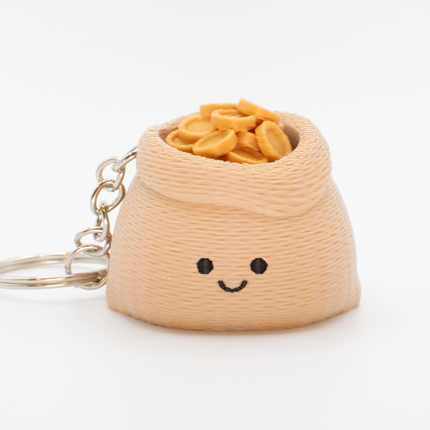 Chubby Coffee Bean & Rice Sacks - Fidget Clicker Keychain
