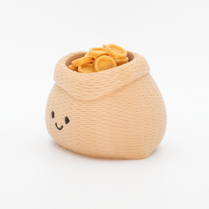 Chubby Coffee Bean & Rice Sacks - Fidget Clicker Keychain