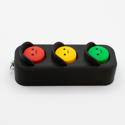 Moody Traffic Light - Fidget Clicker Keychain
