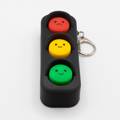 Moody Traffic Light - Fidget Clicker Keychain