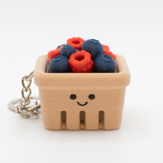 Juicy Clicky Berry Basket Keychain