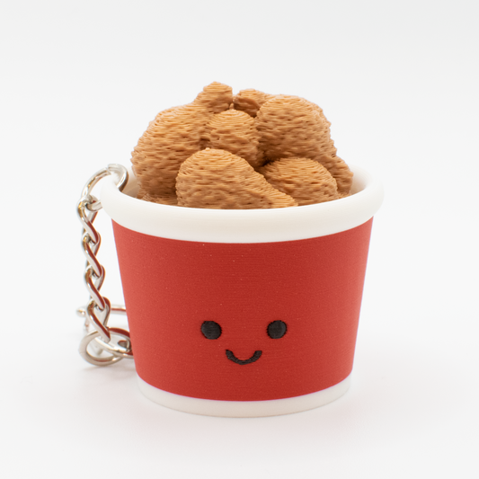 Crispy Clicky Fried Chicken Bucket Keychain
