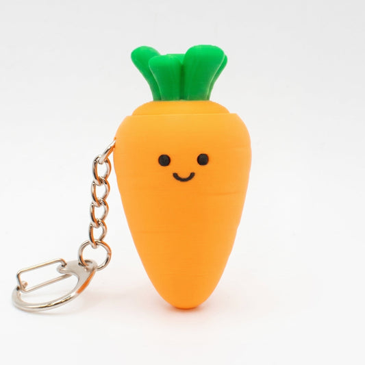 Crunchy Carrot Fidget Clicker Keychain