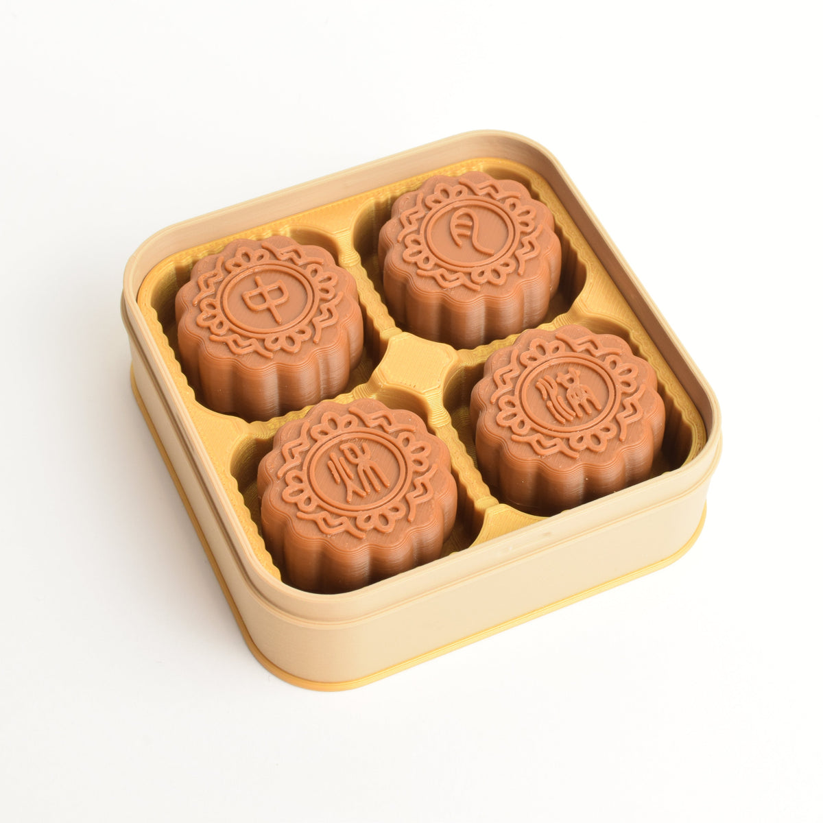 Cute Mid Autumn Festival mooncake fidget gift box with 4 individual clickable mooncakes