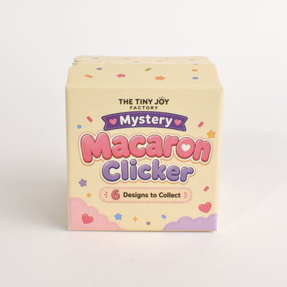 Cute mystery macaron fidget clicker blind box with 6 possible designs