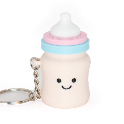 fidget clicker that styled like a cute baby bottle with smiley face