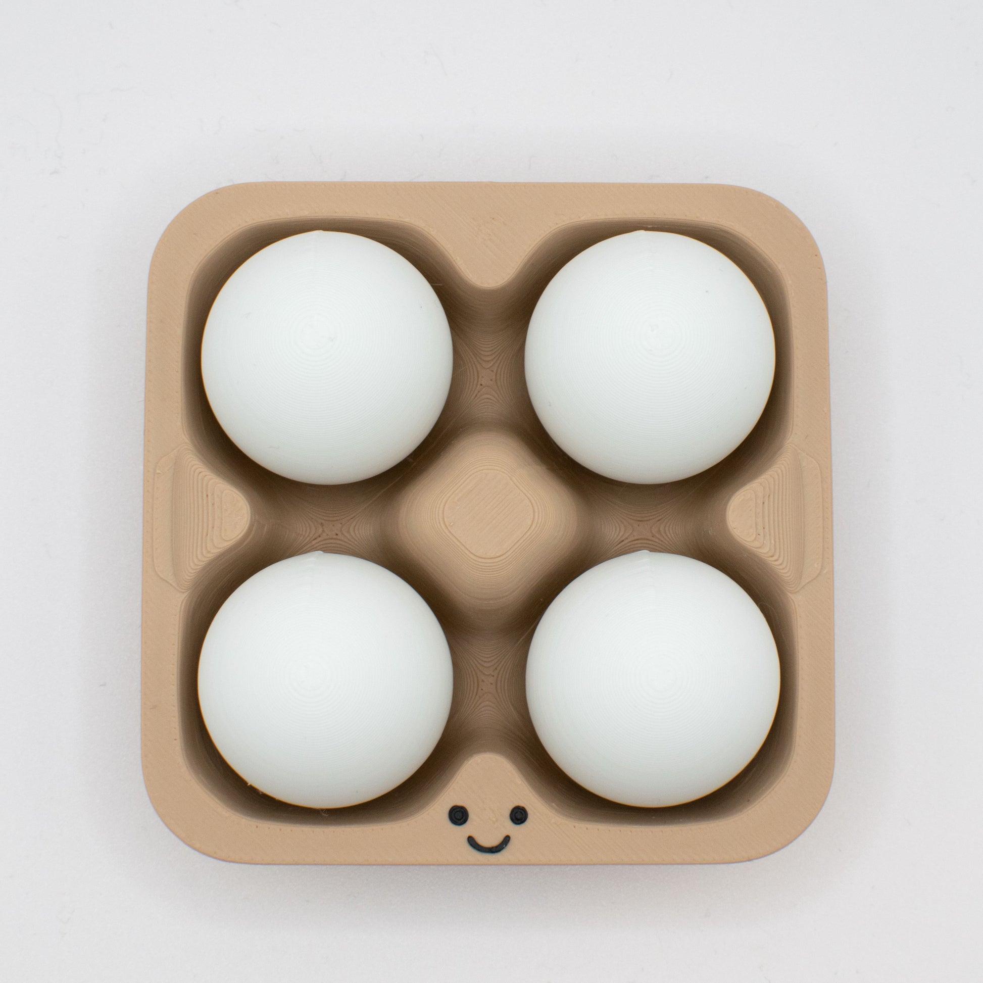 top view of a egg carton sensory toy