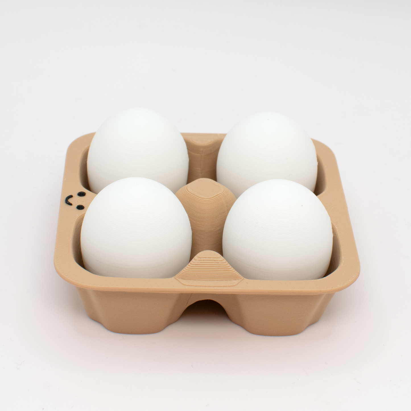 side view of a egg carton fidget clicker
