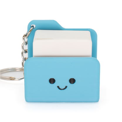 Cute blue folder fidget clicker inspired by a Mac style folder icon