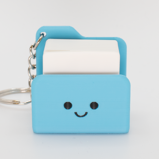Cute blue folder fidget clicker inspired by a Mac style folder icon
