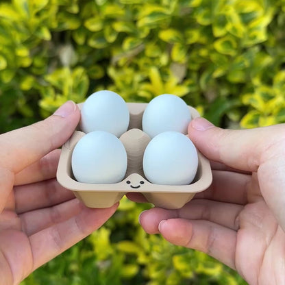 fidgeting with the egg carton clicker toy