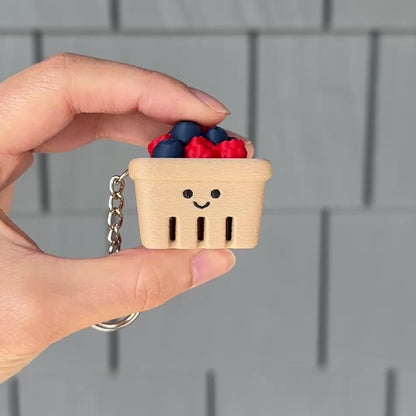 Juicy Berry Basket - Fidget Clicker Keychain