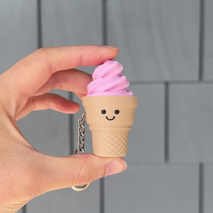 Frosty Ice Cream Fidget Clicker Keychain