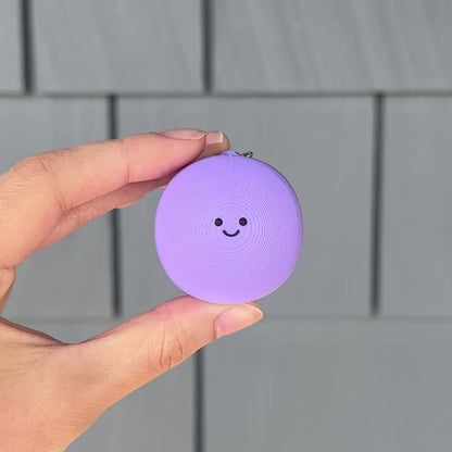 Smiley Macaron Fidget Clicker Keychain