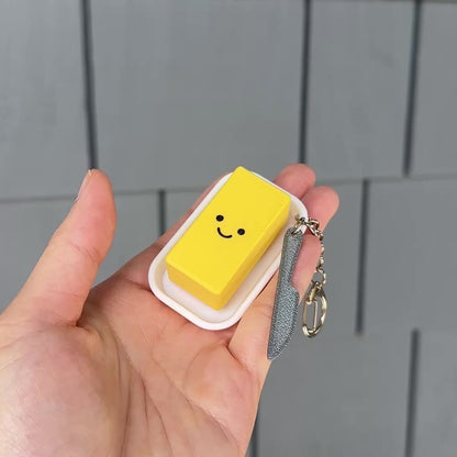 Creamy Butter Fidget Clicker Keychain