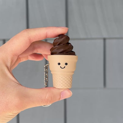 Frosty Ice Cream Fidget Clicker Keychain