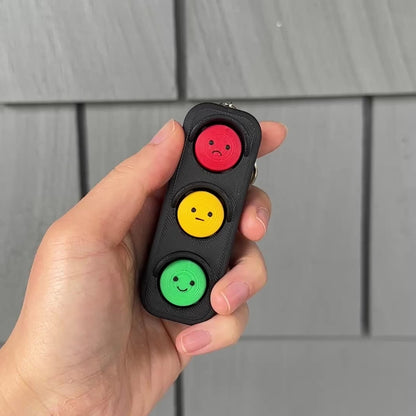 Moody Traffic Light - Fidget Clicker Keychain