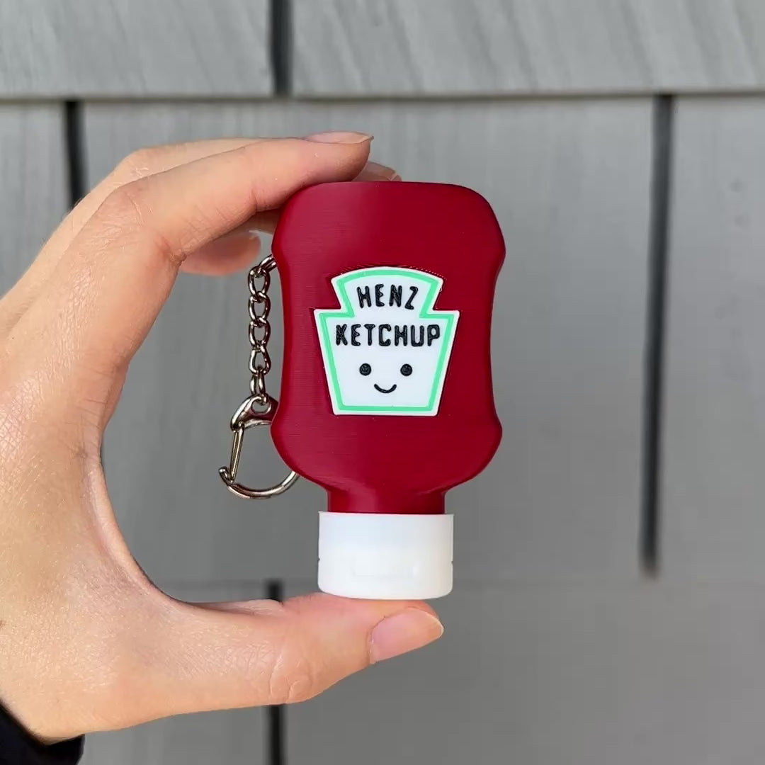 clicking ketchup bottle fidget clicker toy for sensory play